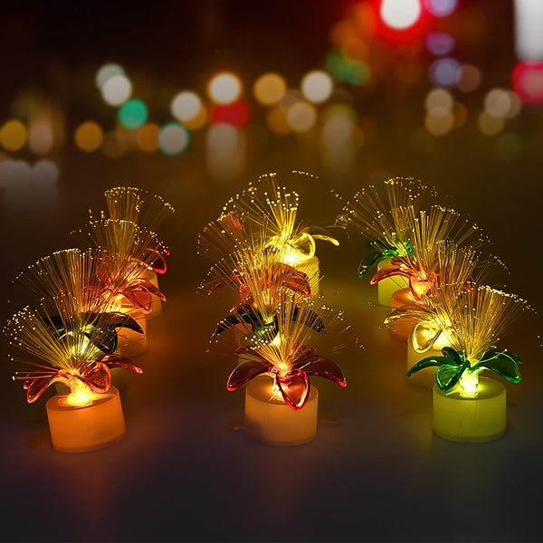 Fiber Optic Light, Mini Color Change LED Table Centerpieces, Light Up Candle - Pack of 12