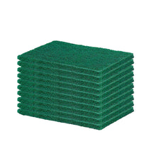 Aqua green scrub sponge cleaning pads, set of 10.