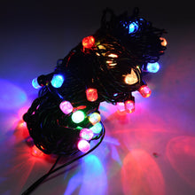 Multi-color LED string lights, perfect for Diwali and Christmas.