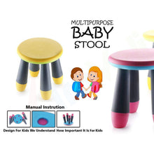 Foldable stool designed for children, offering convenience and safety.