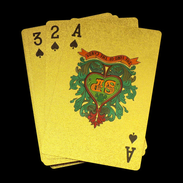 Elegant gold poker cards with a premium finish