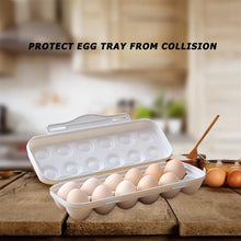 18 Grid Egg Holder Storage, Shock-Proof Egg Container with Buckle, Egg Carrier, Egg Tray, Egg Shelter, Effective Full Seal, Egg House use for Fridge, Camping, Kitchen