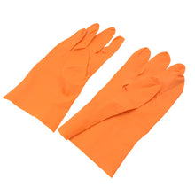 Multipurpose Rubber Reusable Cleaning Gloves, Reusable Rubber Hand Gloves I Latex Safety Gloves I for Washing I Cleaning Kitchen I Gardening I Sanitation I Wet and Dry Use Orange Gloves (1 Pair 40 Gm)