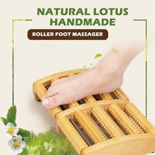 Wooden reflexology roller for foot relaxation