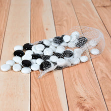 Flat round glass pebbles for decoration