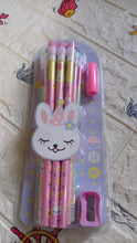 Pencil set with sharpener and erasers, great for birthday gifts