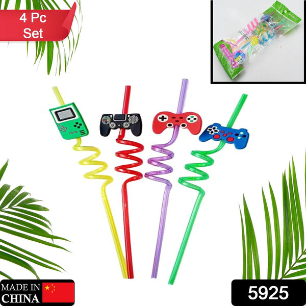 Colorful cartoon straws for kids' parties